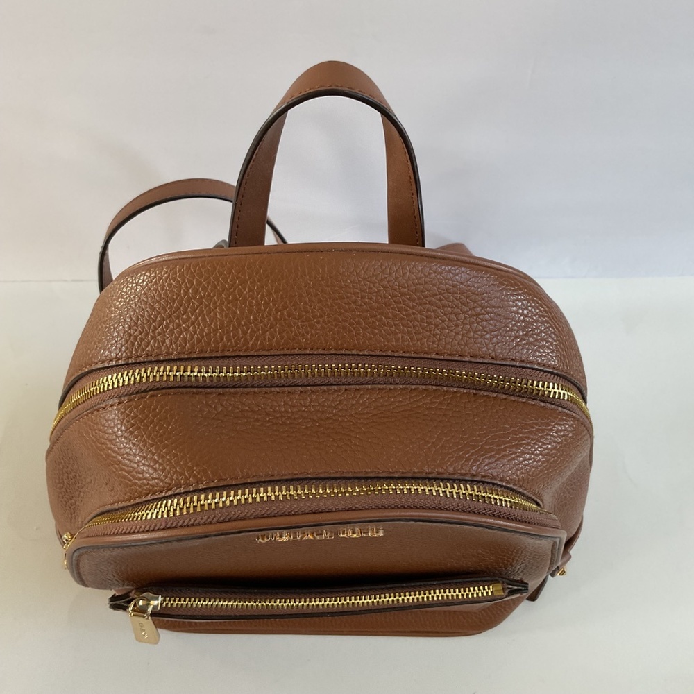 Michael Kors Adina Medium Pebbled Leather Backpack Brown Quite Luxury - Picture 7 of 16
